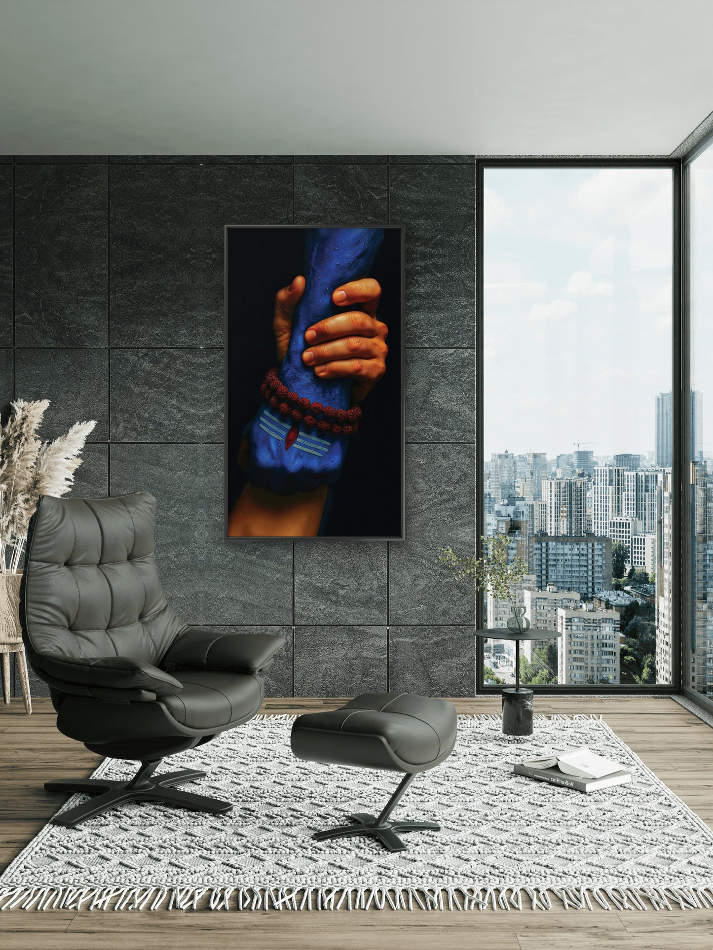 shiva hand-Luxurious-Spiritual & Mindful 3D Textured Wall Art | UV Printed Embossed Canvas Wall Frame for Prayer room ,Meditation Space