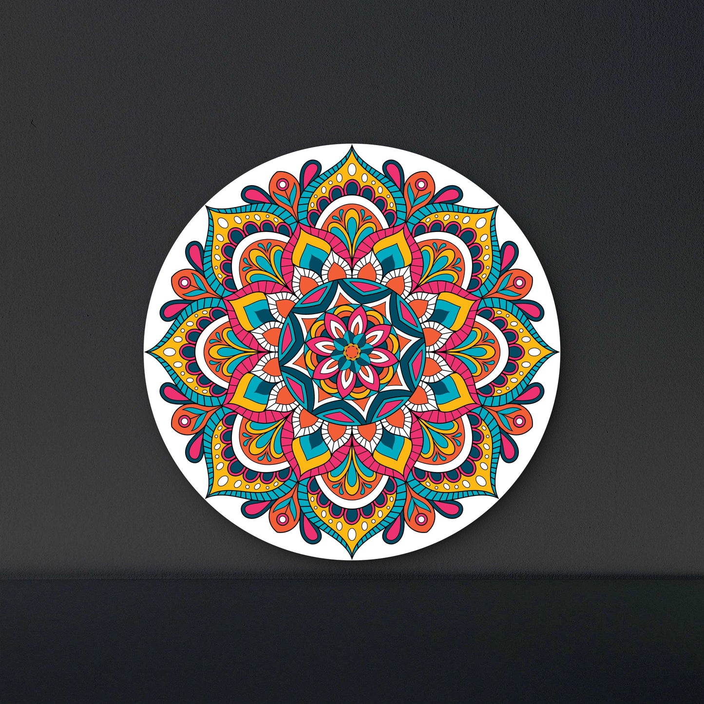 mandala-flower-Luxurious | 3D Textured Wall Art | UV Printed Embossed Canvas Wall Frame for living room