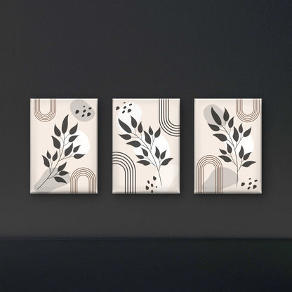 hand-draw-abstract-tropical-leaves-3D Textured Wall Art | UV Embossed Canvas Wall Frame for Home decor