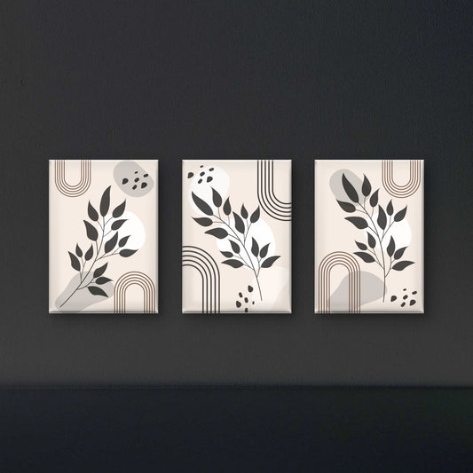hand-draw-abstract-tropical-leaves-3D Textured Wall Art | UV Embossed Canvas Wall Frame for Home decor