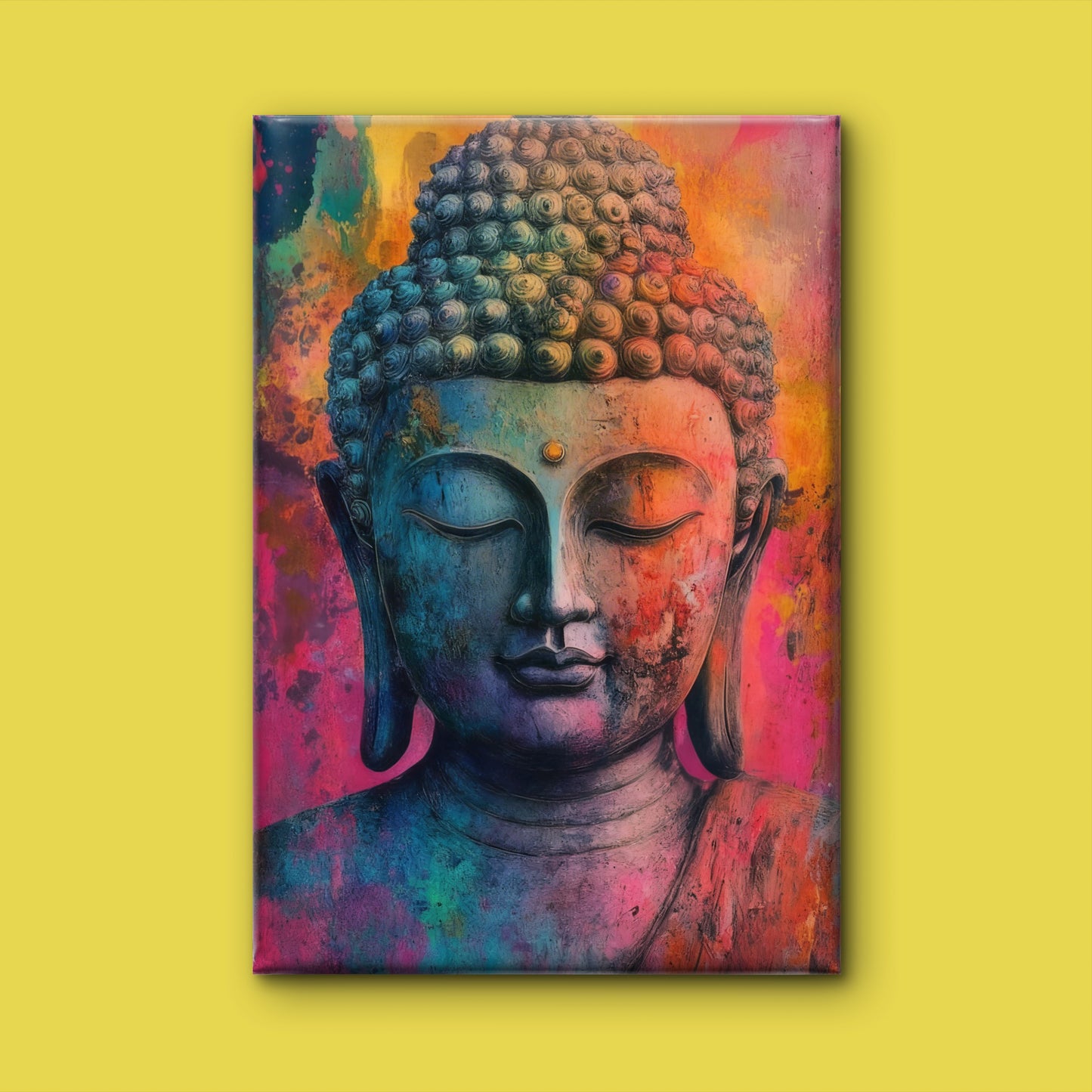 Meditating Buddha Modern Spiritul-Luxurious-Serenity & Wellness-3D Textured Wall Art | UV Embossed Canvas Wall Frame for Meditation Space