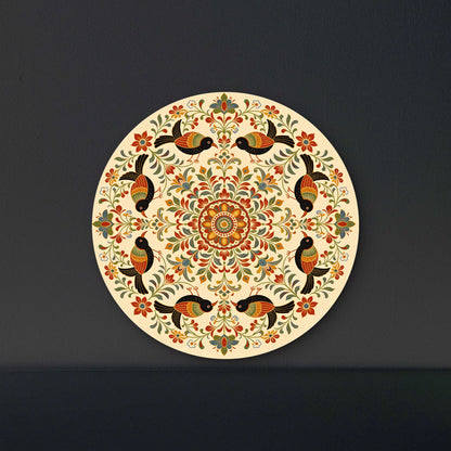 Blossom and Wing Mandala-Luxurious | 3D Textured Wall Art | UV Printed Embossed Canvas Wall Frame for living room