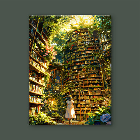 A Library of Living Stories-Premium-Kids & Whimsical-3D Textured Wall Art | UV Embossed Canvas Wall Frame for Kids room