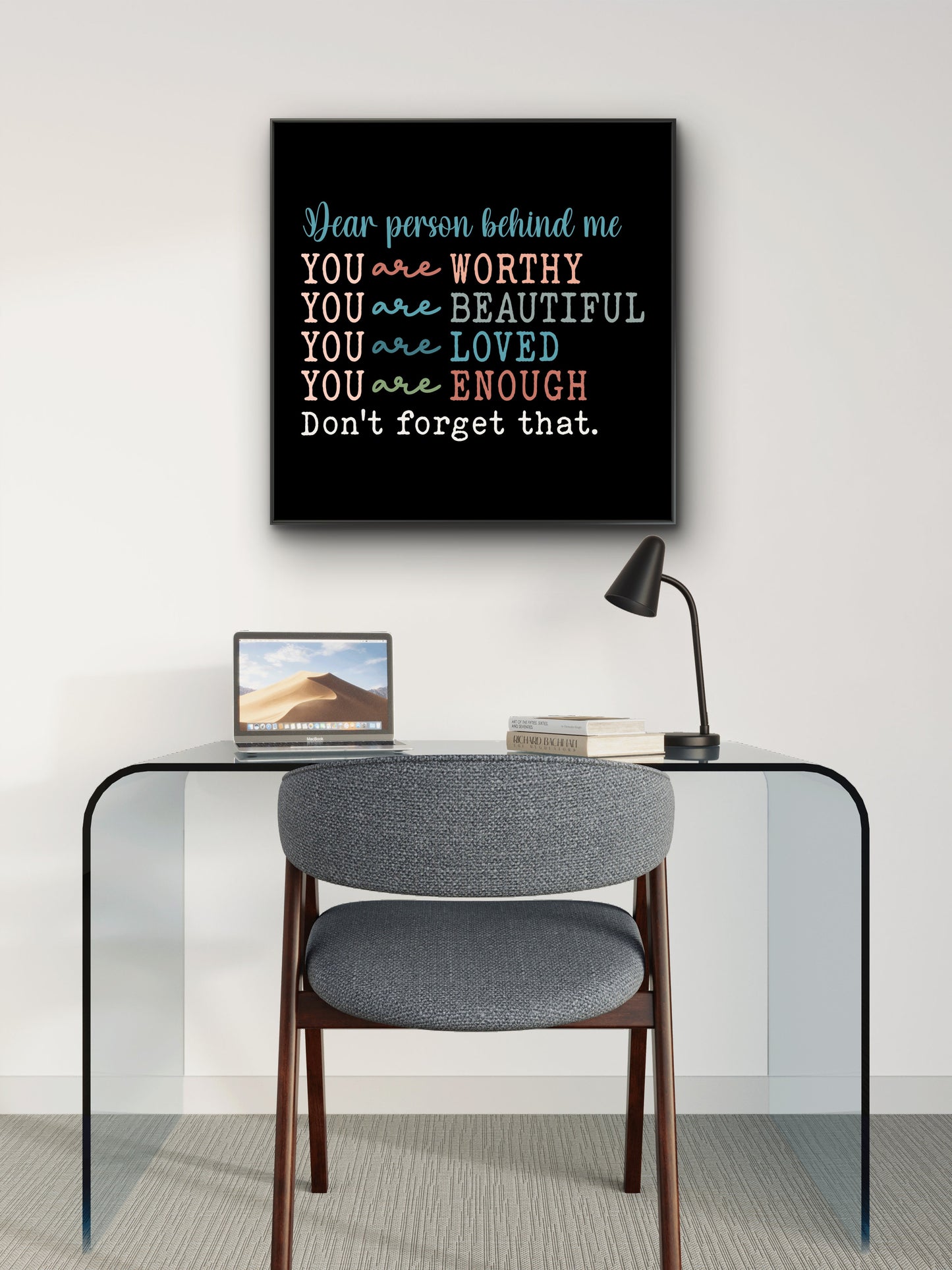 Value of your self-Luxurious-Motivational & Typography| 3D Textured Wall Art | UV Printed Embossed Canvas Wall Frame for Office,Meditation Space