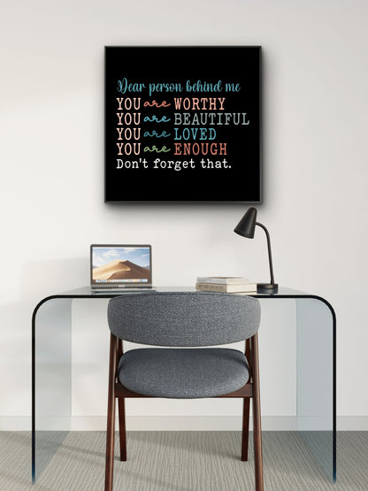 Value of your self-Luxurious-Motivational & Typography| 3D Textured Wall Art | UV Printed Embossed Canvas Wall Frame for Office,Meditation Space