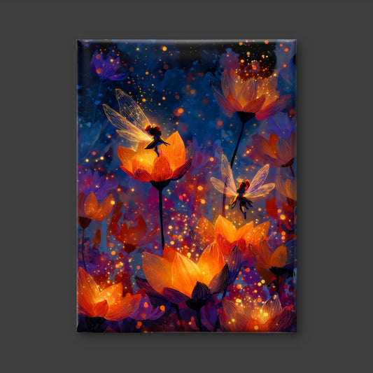 lighting flowers-Luxury-Kids & Whimsical-3D Textured Wall Art | UV Embossed Canvas Wall Frame for Kids room