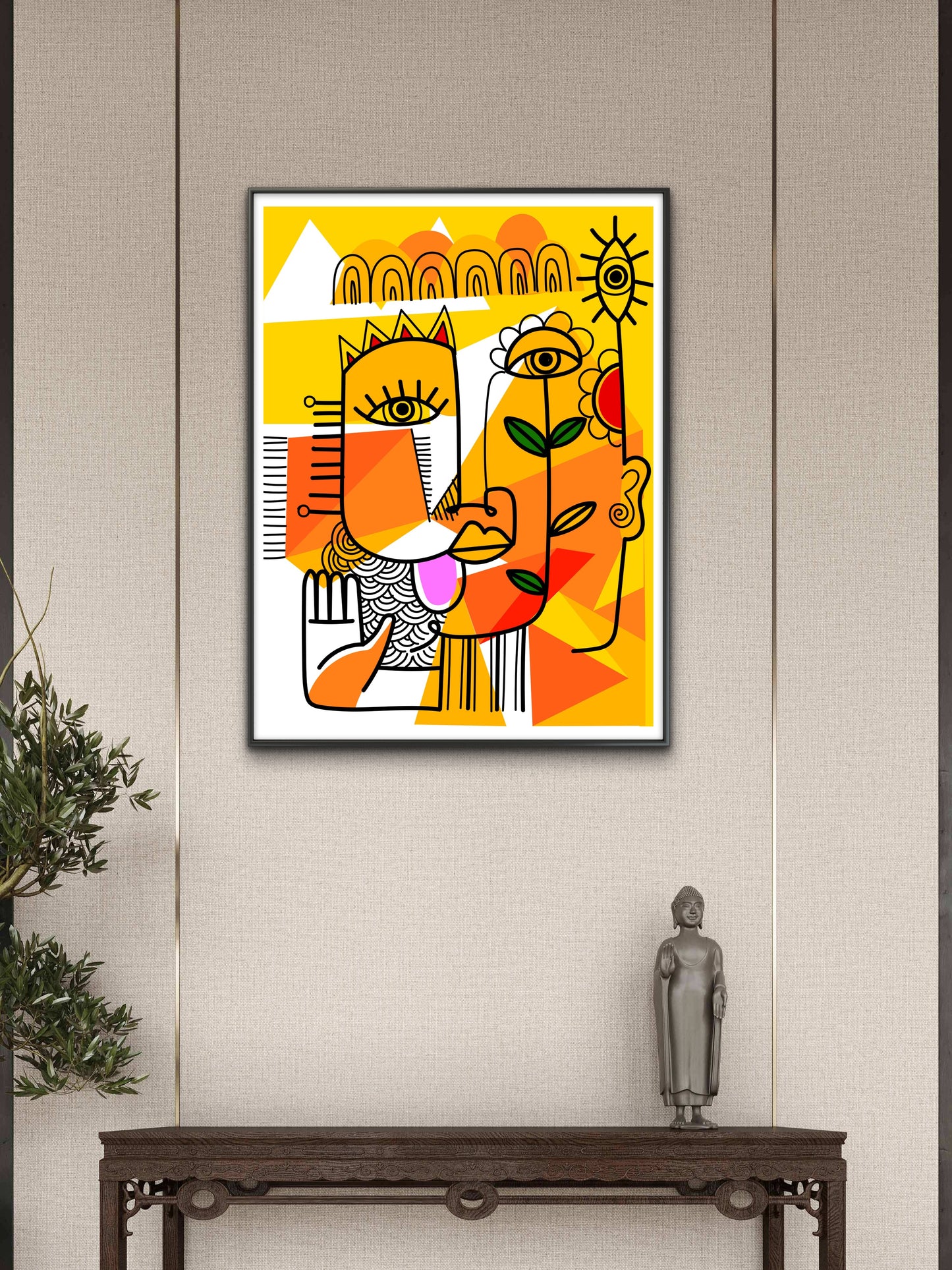 Vivid Archetypes-Luxurious-Modern Art & Abstract| 3D Textured Wall Art | UV Printed Embossed Canvas Wall Frame for Office,Meditation Space