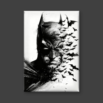 Batman captures a powerful moment of transformation-Premium-Kids & Whimsical-3D Textured Wall Art | UV Embossed Canvas Wall Frame for Kids room