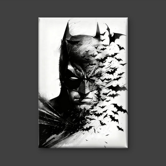 Batman captures a powerful moment of transformation-Premium-Kids & Whimsical-3D Textured Wall Art | UV Embossed Canvas Wall Frame for Kids room