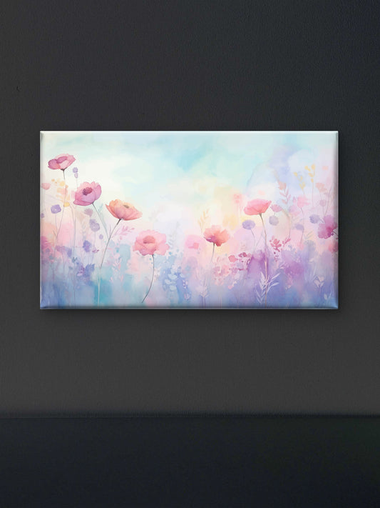Floral background pastel Flower-Luxury-Floral & Botanical-3D Textured Wall Art | UV Embossed Canvas Wall Frame for office and bed room