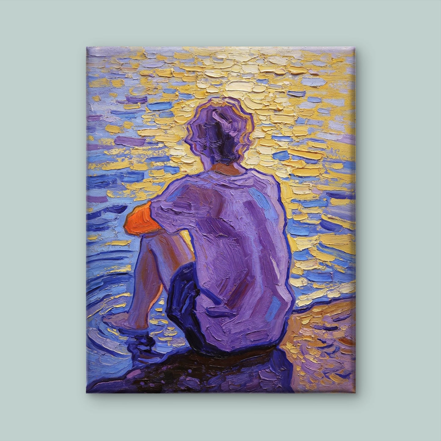 Alone boy-Premium-Kids & Whimsical-3D Textured Wall Art | UV Embossed Canvas Wall Frame for Kids room