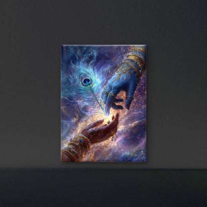 A Cosmic Union of Souls-Luxurious-Spiritual & Mindful 3D Textured Wall Art | UV Printed Embossed Canvas Wall Frame for Prayer room ,Meditation Space