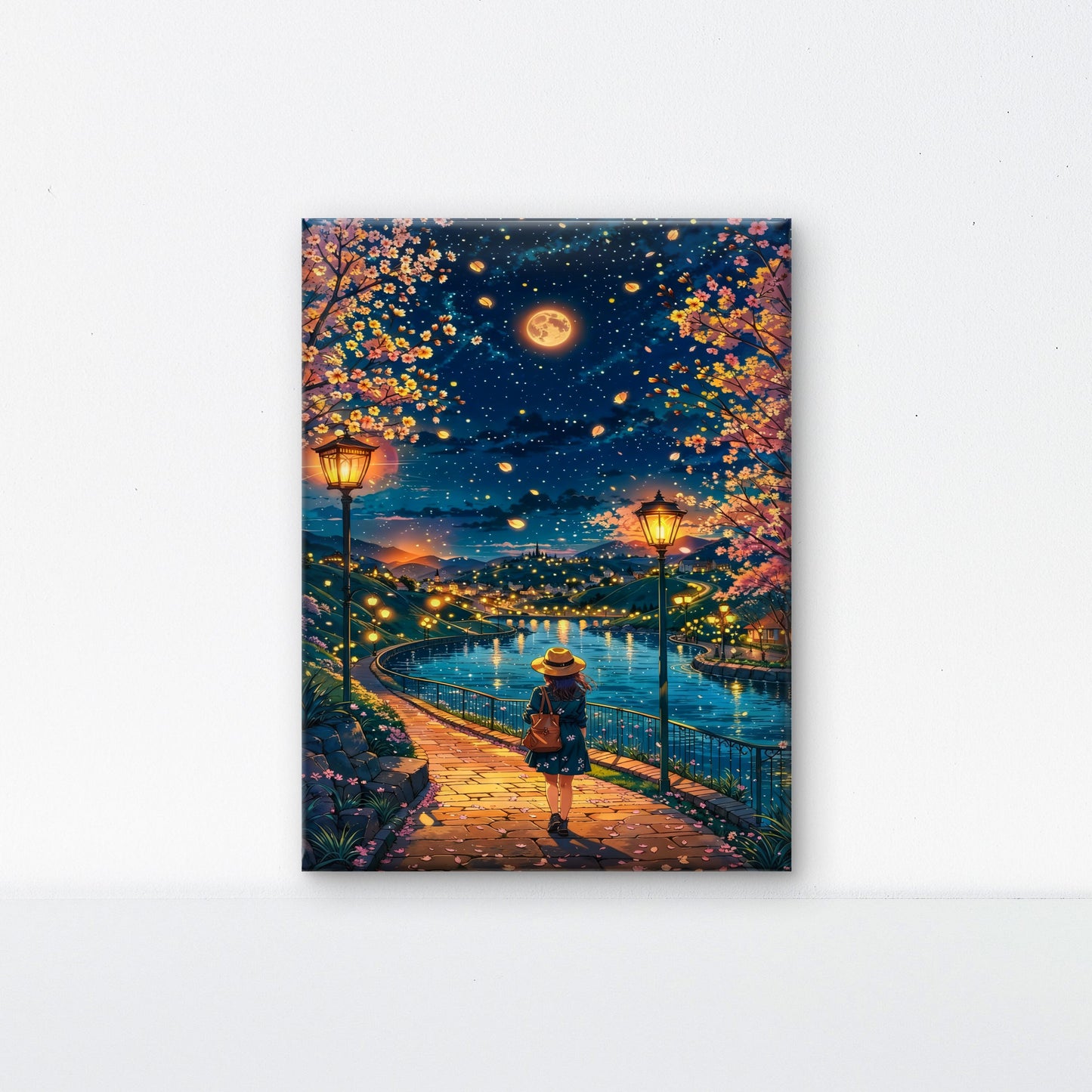 A Walk Through the Constellations-luxury-Cosmic & Fantasy-3D Textured Wall Art | UV Embossed Canvas Wall Frame for Kids room and bed room