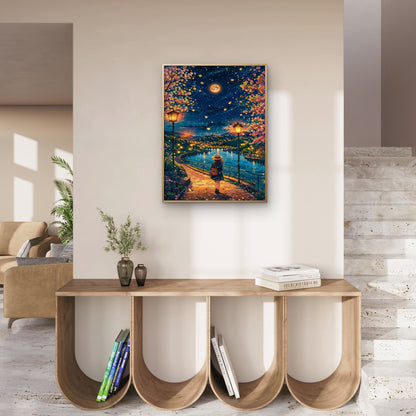 A Walk Through the Constellations-luxury-Cosmic & Fantasy-3D Textured Wall Art | UV Embossed Canvas Wall Frame for Kids room and bed room