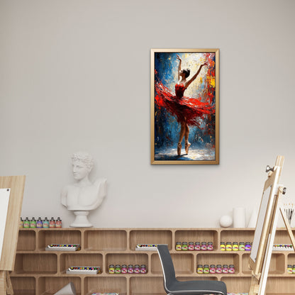 Abstract Impasto Ballet Luxurious-Lifestyle & Hobbies-3D Textured Wall Art | UV Embossed Canvas Wall Frame for Home decor and living room
