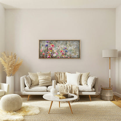 flower-Luxury abstract flower-Floral & Botanical-3D Textured Wall Art | UV Embossed Canvas Wall Frame for home decor and bed room