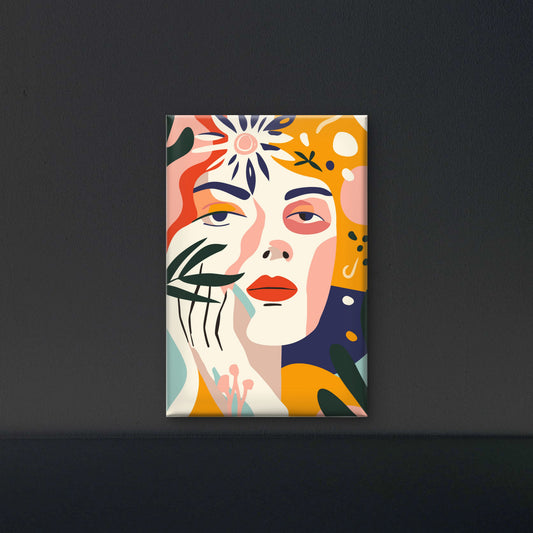 Abstract woman-Luxurious-Modern Art & Abstract| 3D Textured Wall Art | UV Printed Embossed Canvas Wall Frame for Office,Meditation Space