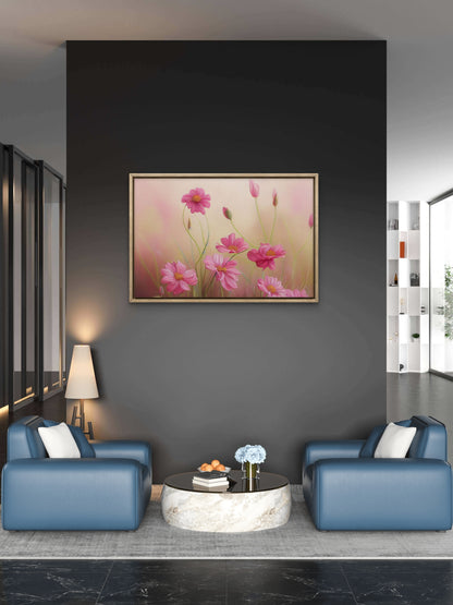 Beautiful pink color Luxury flower-Floral & Botanical-3D Textured Wall Art | UV Embossed Canvas Wall Frame for home decor and bed room