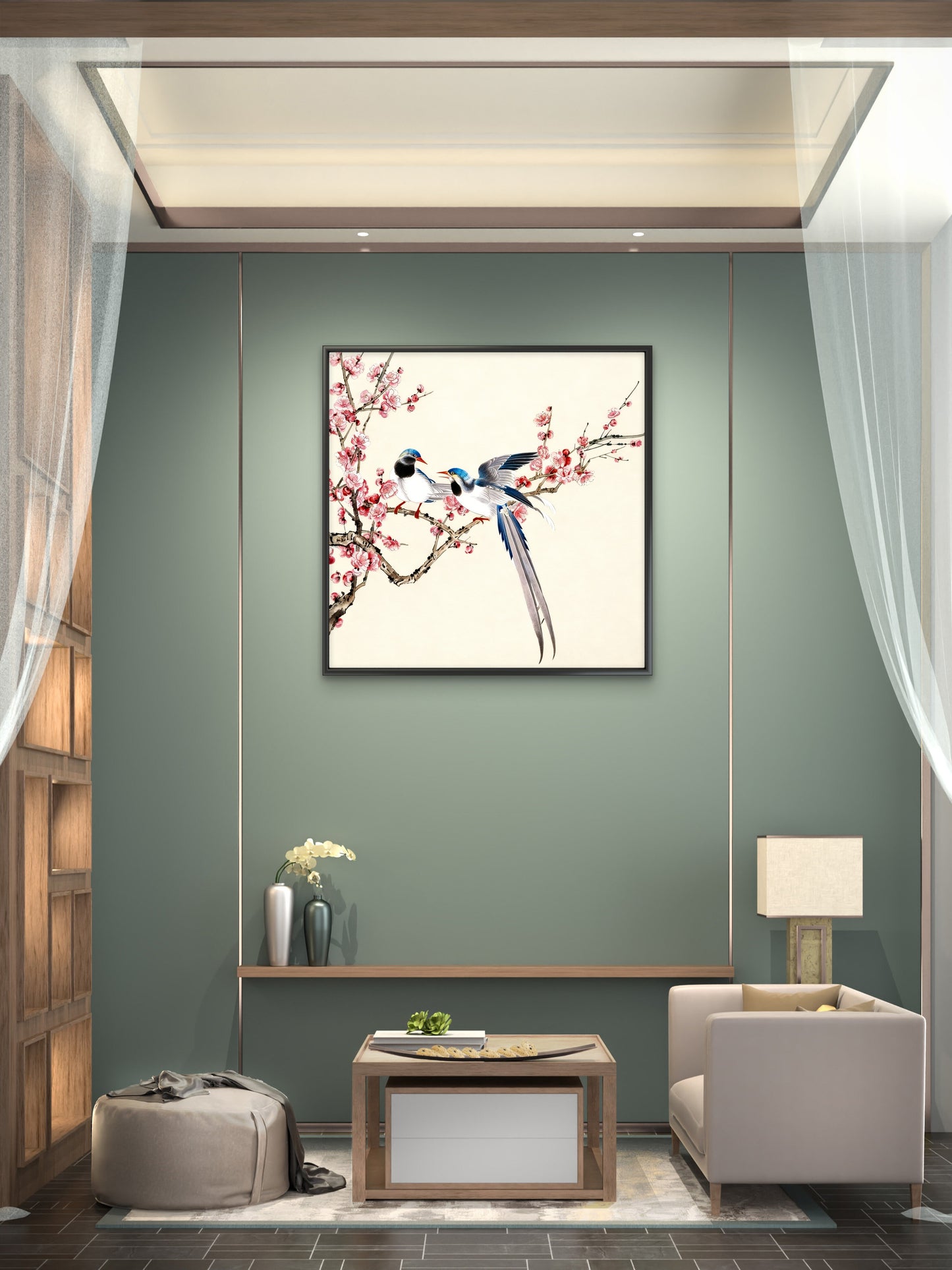 Blossoms in Spring-Luxurious-Wildlife & Animals-3D Textured Wall Art | UV Embossed Canvas Wall Frame for Home decor