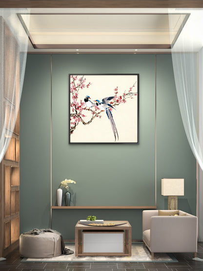 Blossoms in Spring-Luxurious-Wildlife & Animals-3D Textured Wall Art | UV Embossed Canvas Wall Frame for Home decor
