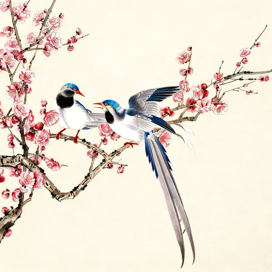 Blossoms in Spring-Luxurious-Wildlife & Animals-3D Textured Wall Art | UV Embossed Canvas Wall Frame for Home decor
