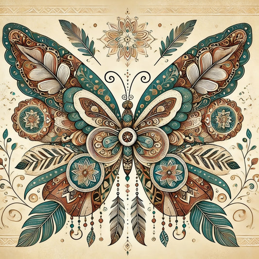 Butterfly Mandala Art-Luxurious-Wildlife & Animals-3D Textured Wall Art | UV Embossed Canvas Wall Frame for Home decor