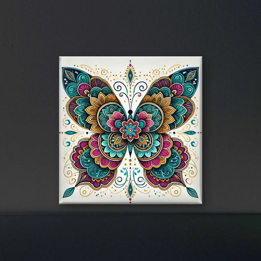 Colorfull-bohemian-style animal mandalas-Luxurious-Wildlife & Animals-3D Textured Wall Art | UV Embossed Canvas Wall Frame for Home decor