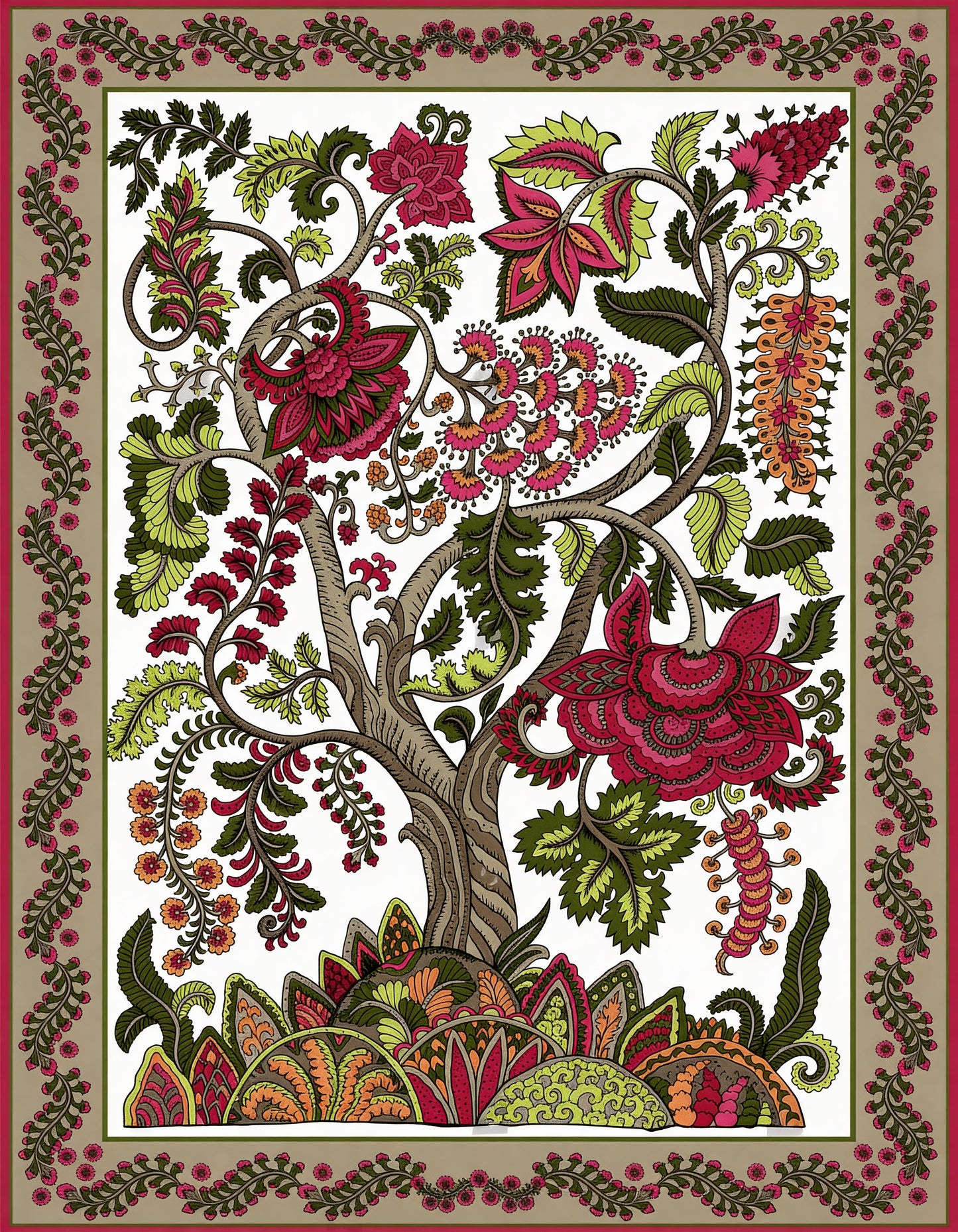 Colorful ornamental floral paisley shawl-Luxurious-Indian Culture &  Folk Art 3D Textured Wall Art | UV Printed Embossed Canvas Wall Frame for Home Decor,living Room