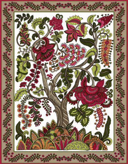 Colorful ornamental floral paisley shawl-Luxurious-Indian Culture &  Folk Art 3D Textured Wall Art | UV Printed Embossed Canvas Wall Frame for Home Decor,living Room