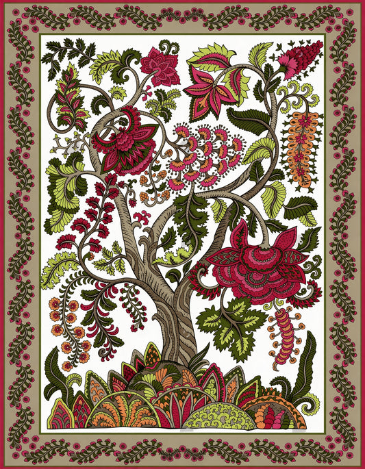 Colorful ornamental floral paisley shawl-Luxurious-Indian Culture &  Folk Art 3D Textured Wall Art | UV Printed Embossed Canvas Wall Frame for Home Decor,living Room