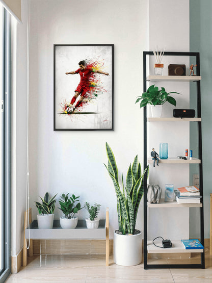 Cristiano Ronaldo-Luxurious-Lifestyle & Hobbies-3D Textured Wall Art | UV Embossed Canvas Wall Frame for Kids room and Sports area