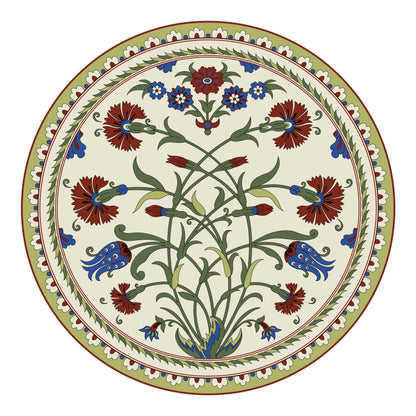 Decorative round floral pattern -Luxurious | 3D Textured Wall Art | UV Printed Embossed Canvas Wall Frame for living room