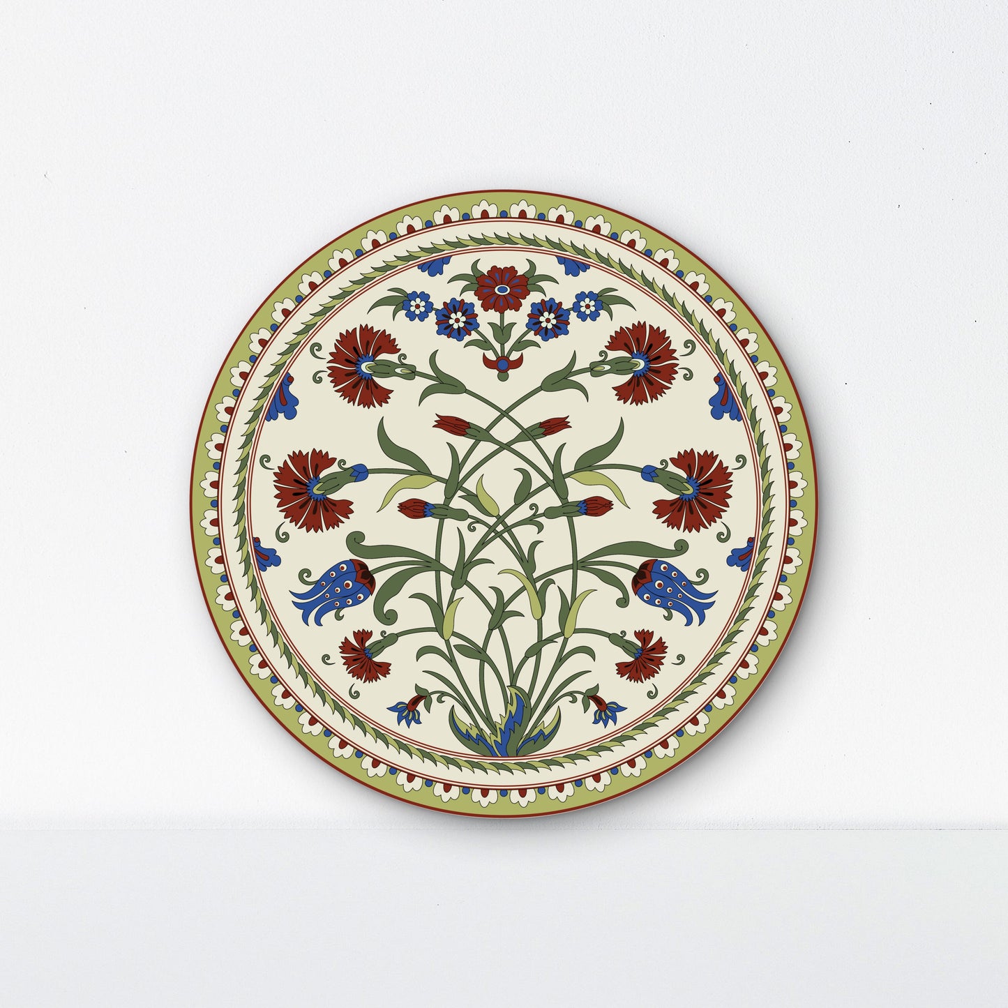 Decorative round floral pattern -Luxurious | 3D Textured Wall Art | UV Printed Embossed Canvas Wall Frame for living room
