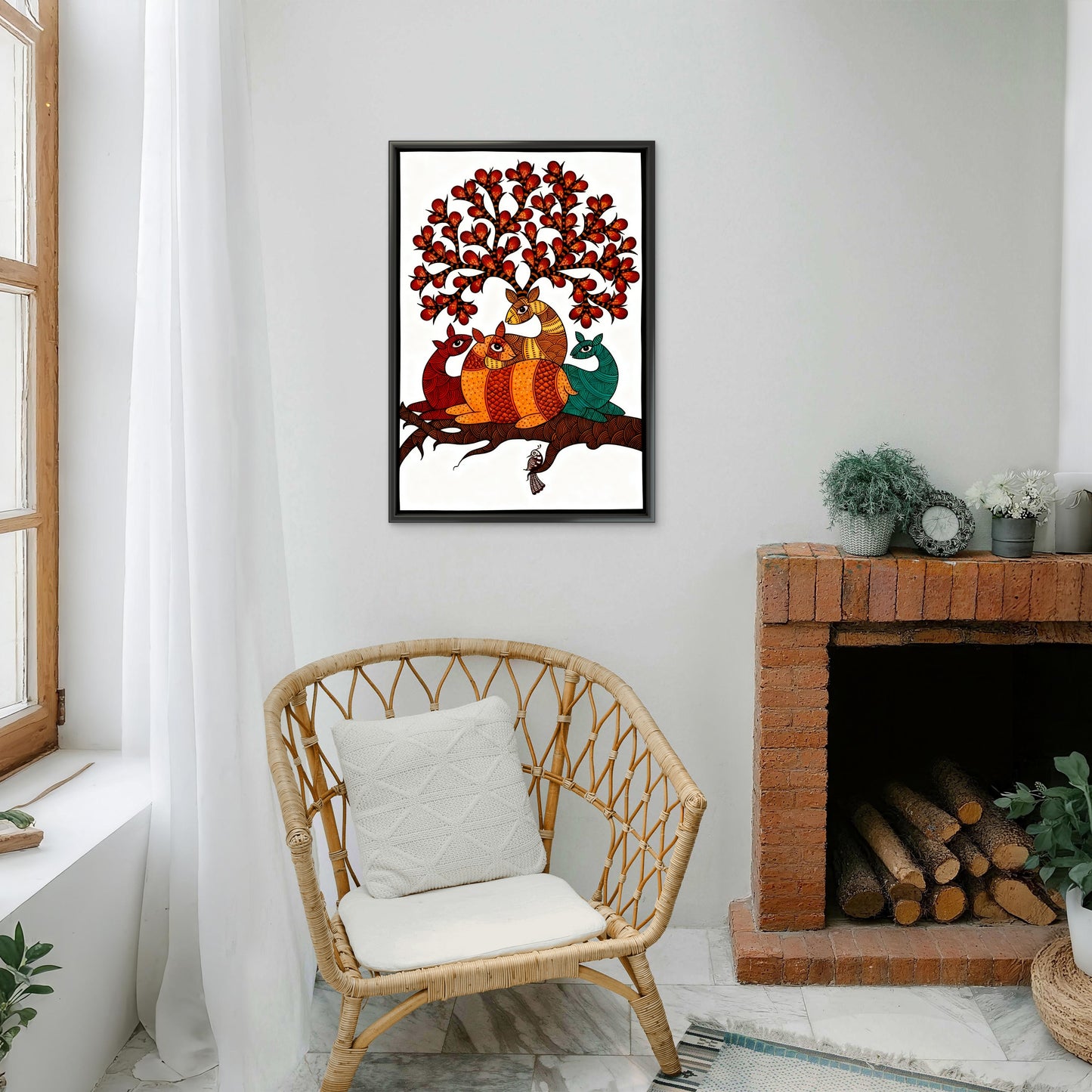 Deer Family in Harmony-Luxurious-Wildlife & Animals-3D Textured Wall Art | UV Embossed Canvas Wall Frame for Home decor
