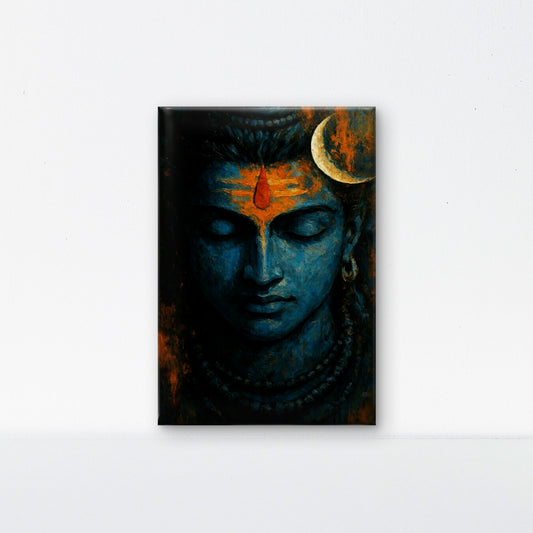 Devatwal Lord Shiva-Luxurious-Spiritual & Mindful 3D Textured Wall Art | UV Printed Embossed Canvas Wall Frame for Prayer room ,Meditation Space