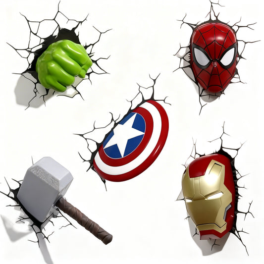 Divine Design Avengers Weapons-Premium-Kids & Whimsical-3D Textured Wall Art | UV Embossed Canvas Wall Frame for Kids room