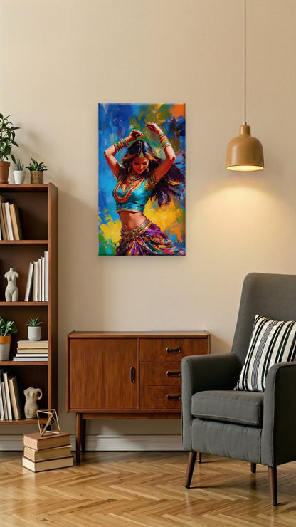 Graceful_Celebration_Girl-Luxurious-Lifestyle & Hobbies-3D Textured Wall Art | UV Embossed Canvas Wall Frame for Kids living room and studio