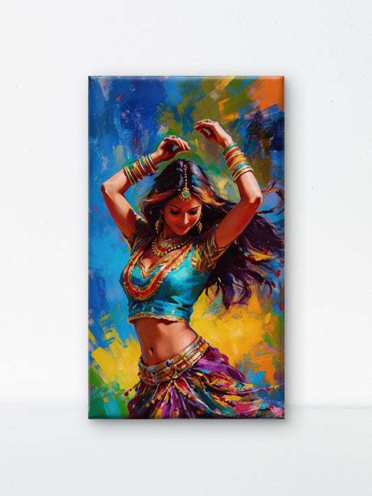 Graceful_Celebration_Girl-Luxurious-Lifestyle & Hobbies-3D Textured Wall Art | UV Embossed Canvas Wall Frame for Kids living room and studio