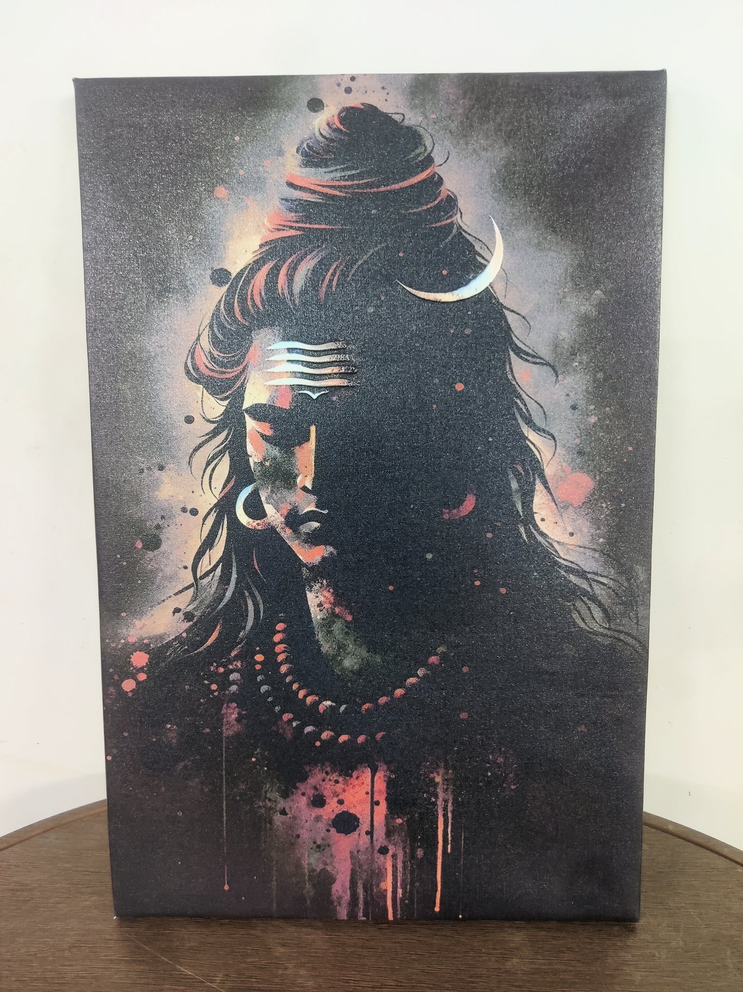 Mahadev Digital art-Luxurious-Spiritual & Mindful 3D Textured Wall Art | UV Printed Embossed Canvas Wall Frame for Prayer room ,Meditation Space
