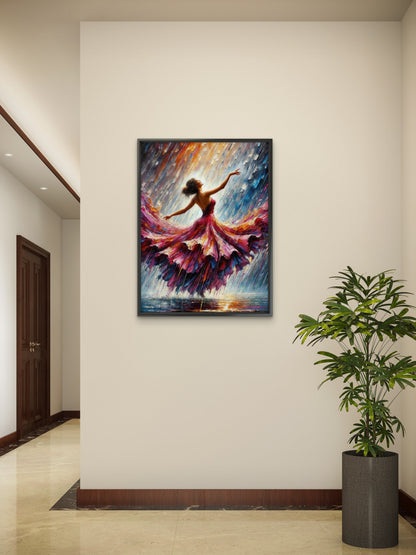 Dancing in the Prism Rain-Luxurious-Lifestyle & Hobbies-3D Textured Wall Art | UV Embossed Canvas Wall Frame for Kids room and show room