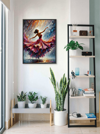 Dancing in the Prism Rain-Luxurious-Lifestyle & Hobbies-3D Textured Wall Art | UV Embossed Canvas Wall Frame for Kids room and show room