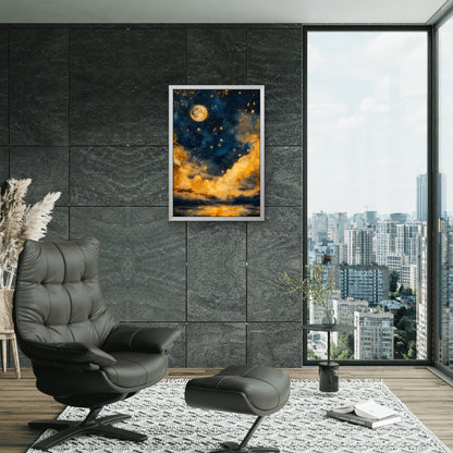 Infinity’s Quiet Observer-Premium-Cosmic & Fantasy-3D Textured Wall Art | UV Embossed Canvas Wall Frame for restaurant and passage area