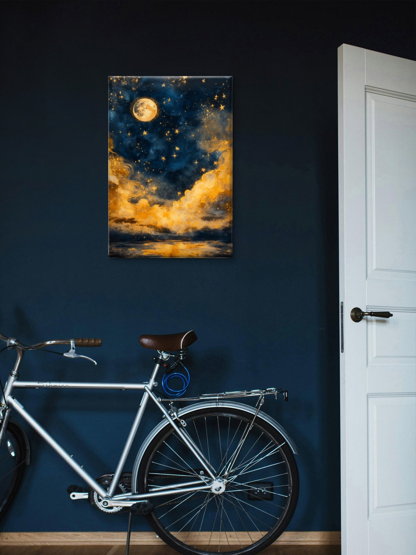 Infinity’s Quiet Observer-Premium-Cosmic & Fantasy-3D Textured Wall Art | UV Embossed Canvas Wall Frame for restaurant and passage area