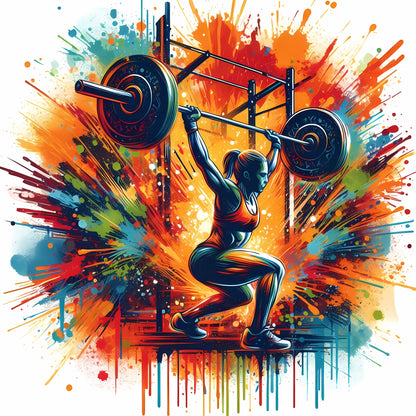 Woman-lifting-weights-with-words-body-lift-it-Luxurious-Lifestyle & Hobbies-3D Textured Wall Art | UV Embossed Canvas Wall Frame for Gym and Sports area