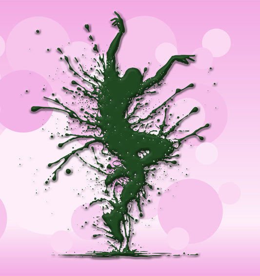 abstract-drawing-danner-with-dancer-made-blots-splashes-Luxurious-Lifestyle & Hobbies-3D Textured Wall Art | UV Embossed Canvas Wall Frame for spa and gym