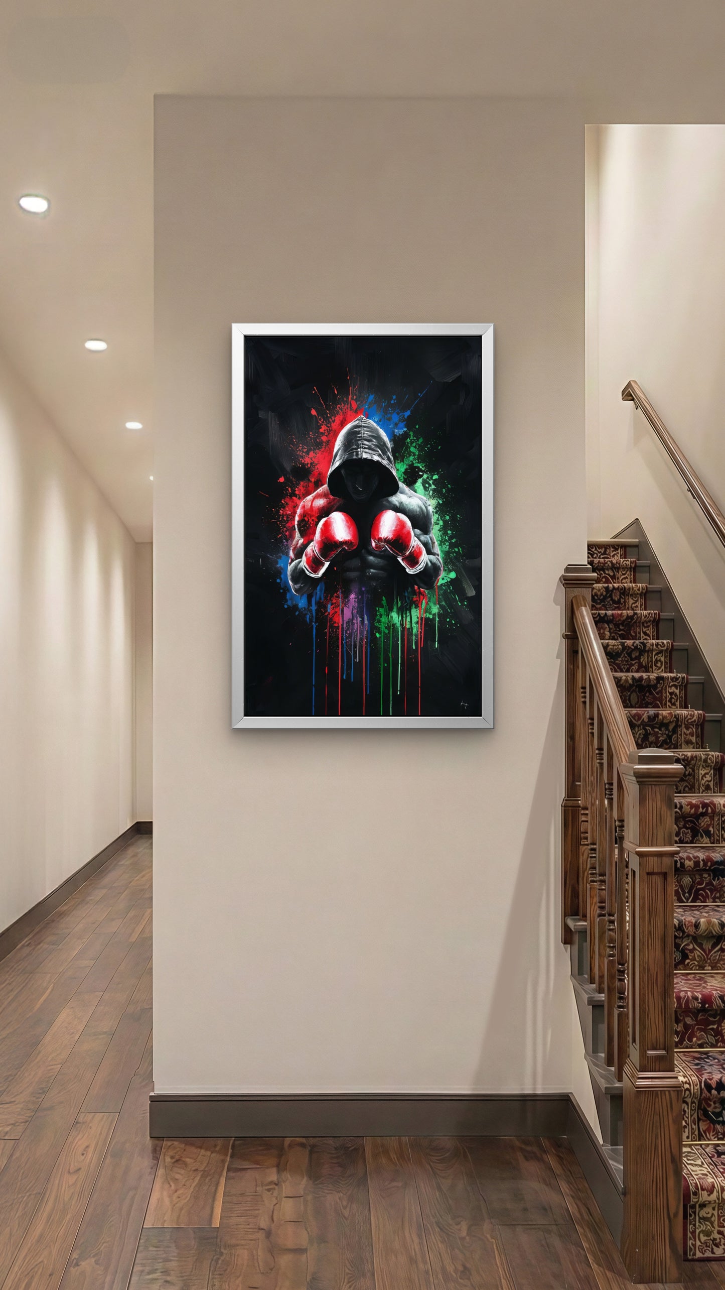 digital-art-style-boxing-day-celebration-professional-boxer-Luxurious-Lifestyle & Hobbies-3D Textured Wall Art | UV Embossed Canvas Wall Frame for Kids room and gym