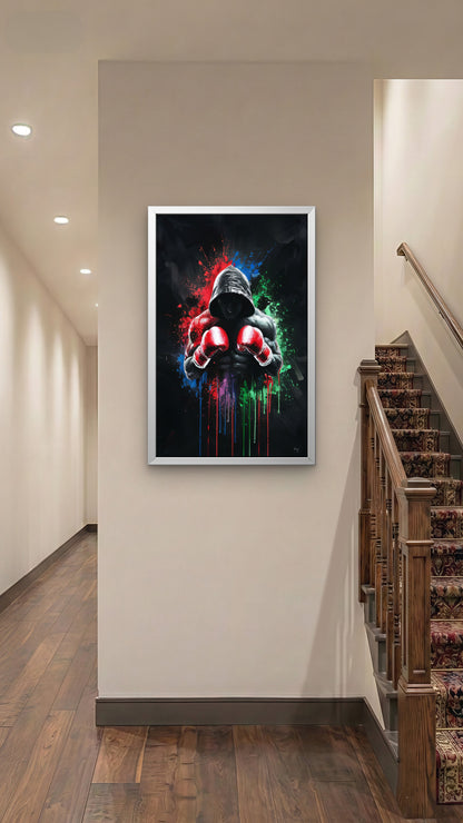 digital-art-style-boxing-day-celebration-professional-boxer-Luxurious-Lifestyle & Hobbies-3D Textured Wall Art | UV Embossed Canvas Wall Frame for Kids room and gym