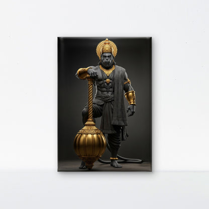 Lord Hanumanji-Luxurious-Spiritual & Mindful 3D Textured Wall Art | UV Printed Embossed Canvas Wall Frame for Prayer room ,Meditation Space
