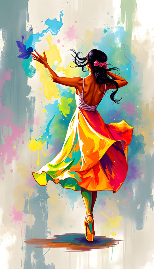 Dance-art-background-Luxurious-Lifestyle & Hobbies-3D Textured Wall Art | UV Embossed Canvas Wall Frame for Home decor and studio