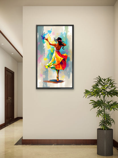 Dance-art-background-Luxurious-Lifestyle & Hobbies-3D Textured Wall Art | UV Embossed Canvas Wall Frame for Home decor and studio